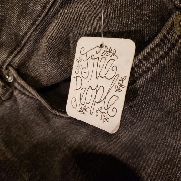 Free People jeans size 32 short. Black. Wide leg. - Picture 4 of 8